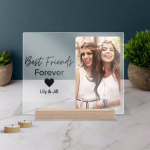 Personalized Best Friend Acrylic Photo Plaque – Gift Box