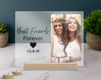 Personalized Best Friend Acrylic Photo Plaque – Gift Box