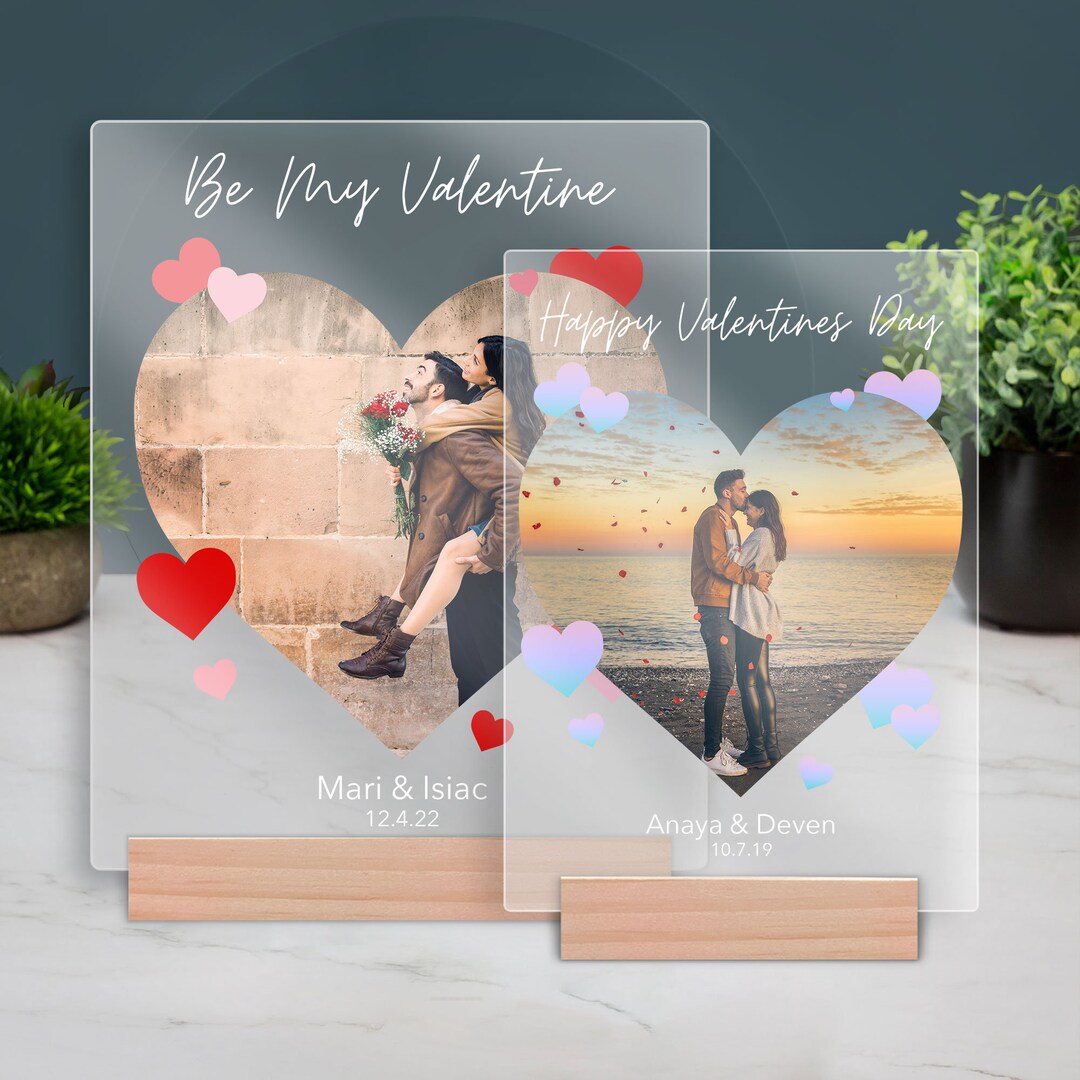 Personalized Valentines Day Acrylic Plaque Gift for Her Him Boyfriend ...