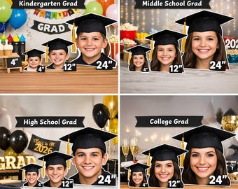 Graduation Foam Board Cutout | Custom Grad Photo Cutout | Graduation Sign | Class of 2026 Decor | High School & College Grad Party