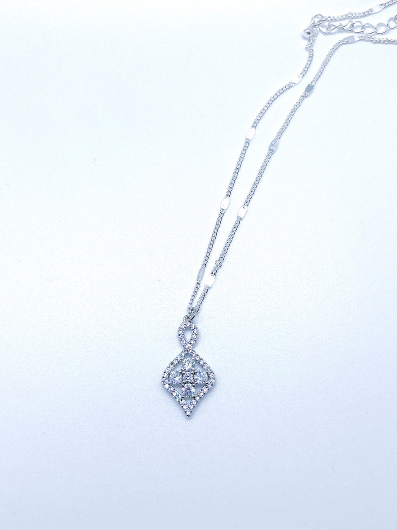 Diamond Cross NecklaceSterling Silver