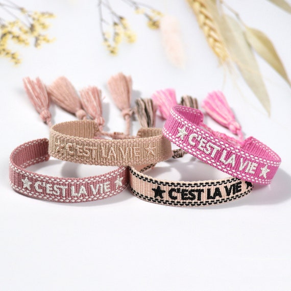 C EST LA VIE Bracelet Hand Weaved Bracelets Friendship Bracelet