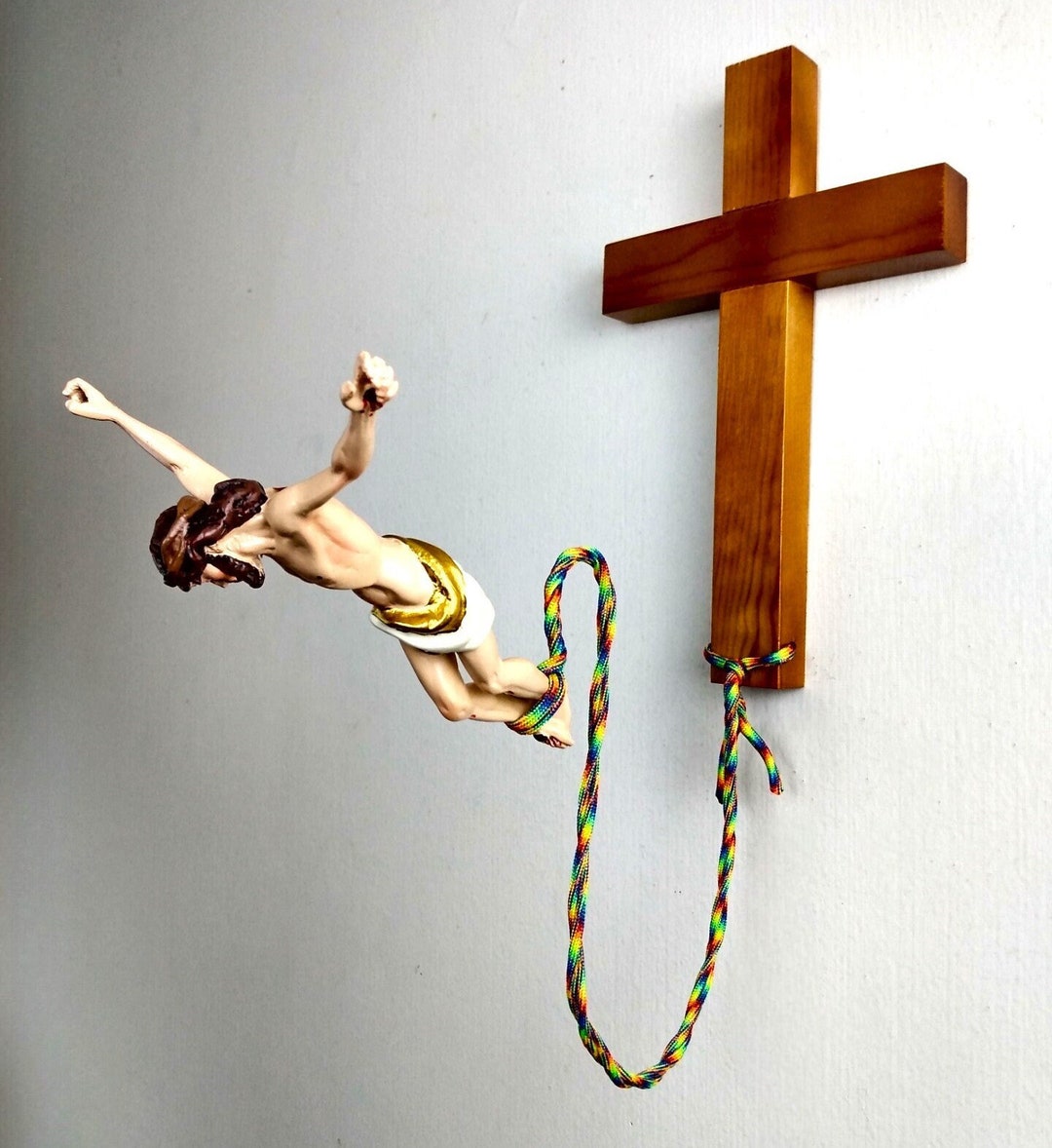 The Original Bunjesus - Bungee Jumping Jesus - Etsy