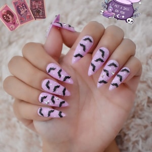 Matte Pink Purple Press On Nails | Kawaii Nails | Cute Nails | Princess Nails | Fake Nails | Stiletto Nails | Coffin Nails | Swarovski Nails