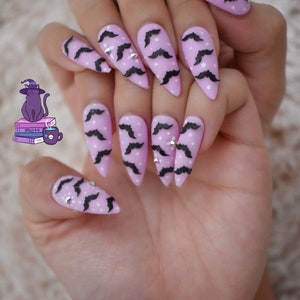 Matte Pink Purple Press On Nails Kawaii Nails Cute Nails Princess Nails Fake Nails Stiletto Nails Coffin Nails Swarovski Nails image 4