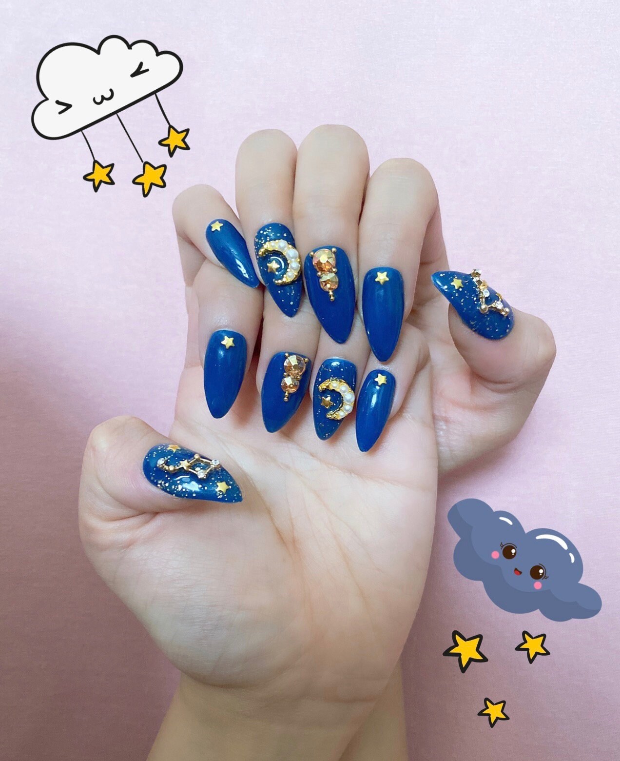 Dark Navy Blue Press on Nails Kawaii Nails Cute Nails - Etsy Dark Navy Blue Press on Nails Kawaii Nails Cute Nails - Etsy
