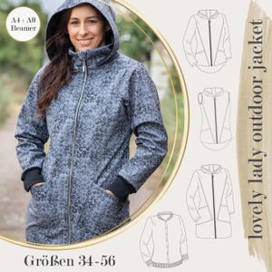 Sewing pattern lovely lady outdoor jacket 34-56 BEAMER + A0 + A4 jacket coat vest winter jacket softshell jacket boiled wool jacket ladies jacket