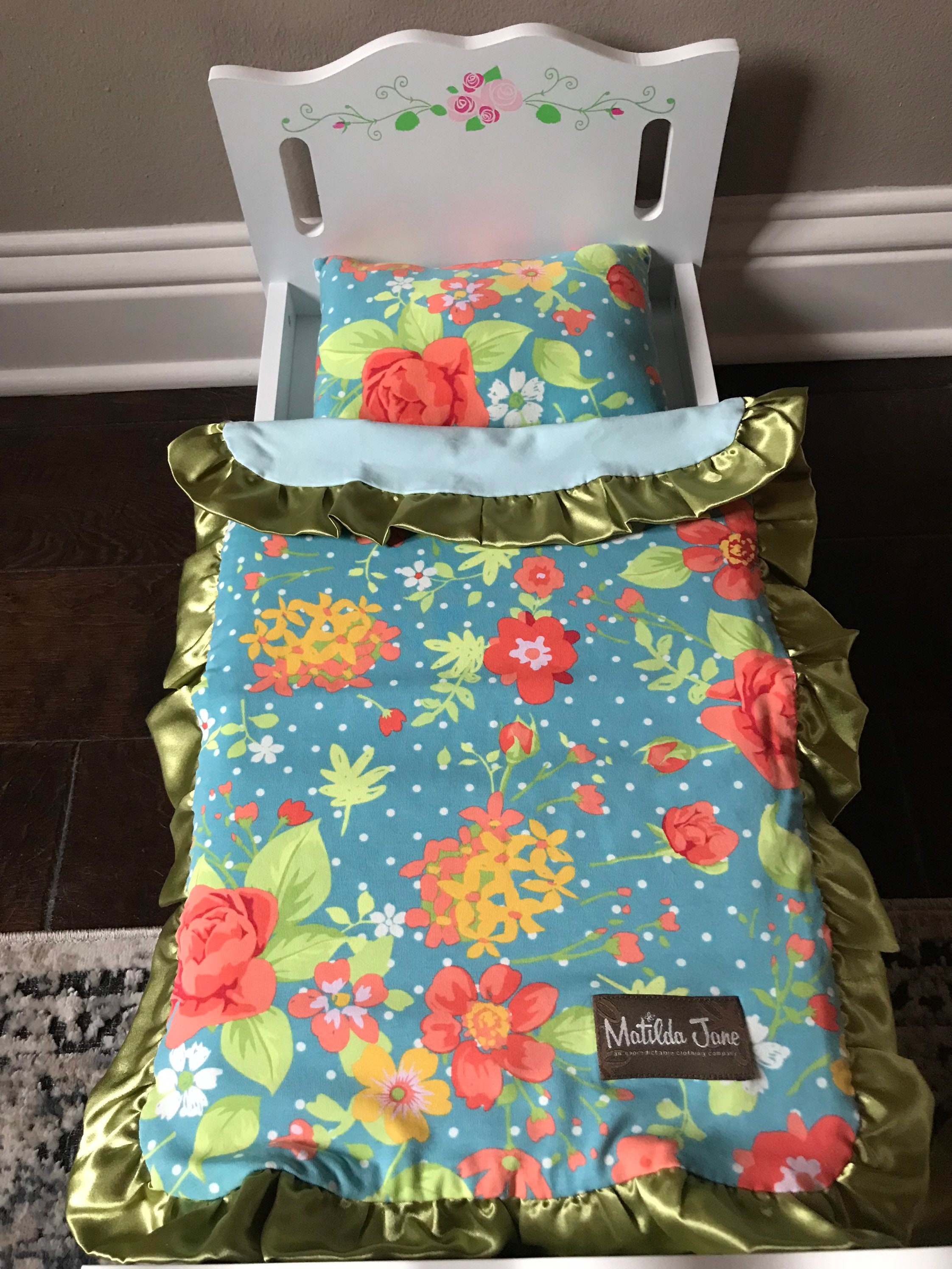 Matilda Jane AG American Girl Doll Blankets, Blanket and a Pillow Set Made  to Match Made for 18 Doll 