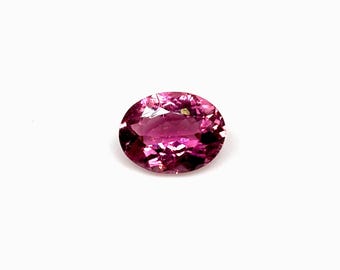 Pink Tourmaline Gemstone, Natural Heart Chakra Stone (9x7mm, 1.6 Carat)