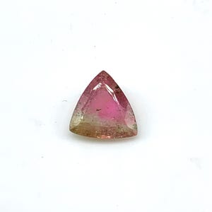 Natural Bi-Color Pink Tourmaline Trillion Cut | Watermelon Tourmaline Loose Gemstone | Pink Green Tourmaline for Jewelry