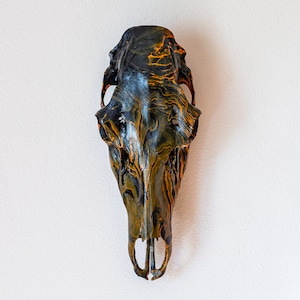 Painted Elk Skull
