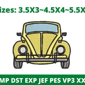VW Bug Embroidery Design File