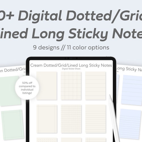 Digital Flashcards Dotted Lined Gridded Goodnotes Template Etsy