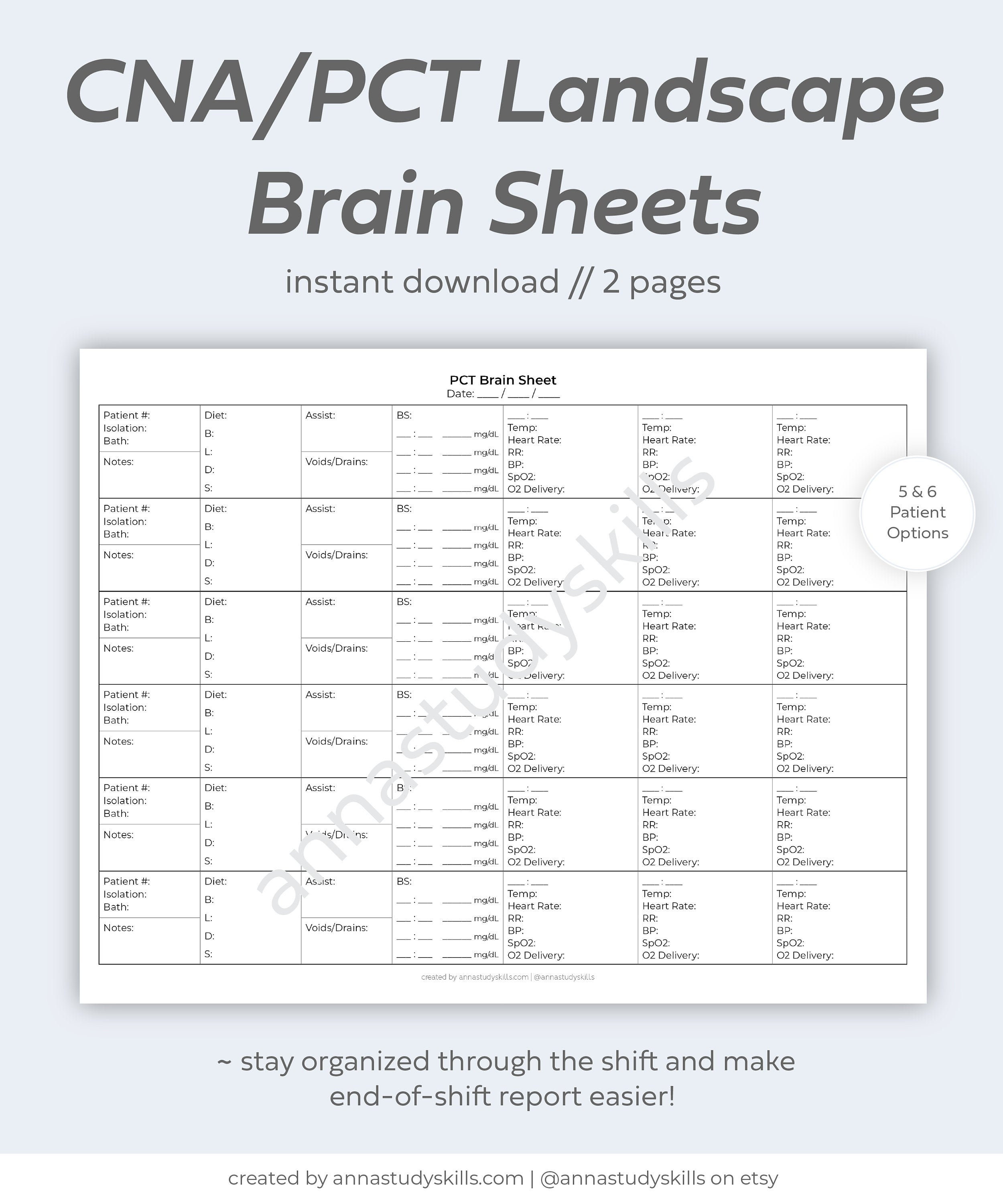 shift report free printable nursing report sheet pdf Cna sheet report