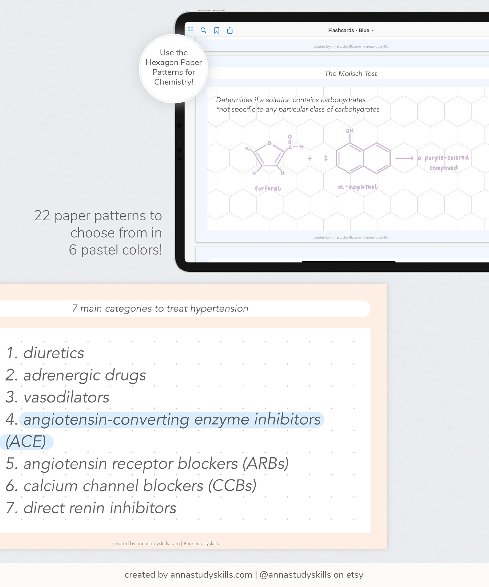 Pastel Digital Flashcards Dotted Lined Gridded Goodnotes Etsy