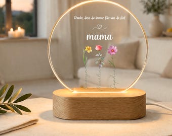 Nachtlicht Mama personalisiert, LED Nachtlicht mit Namen, Muttertag Geschenk personalisiert, Muttertag, Lampe, Leuchte, Geschenk Mutter