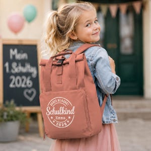 Schulkind 2026 Rucksack personalisiert, Geschenk zur Einschulung, Geschenk für Erstklässler, für Schulkinder personalisiert mit Namen