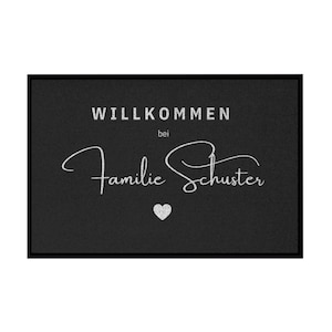 Personalized family doormat with rubber edging, 3 sizes, non-slip, washable, doormat with names, housewarming gift, wedding doormat image 4