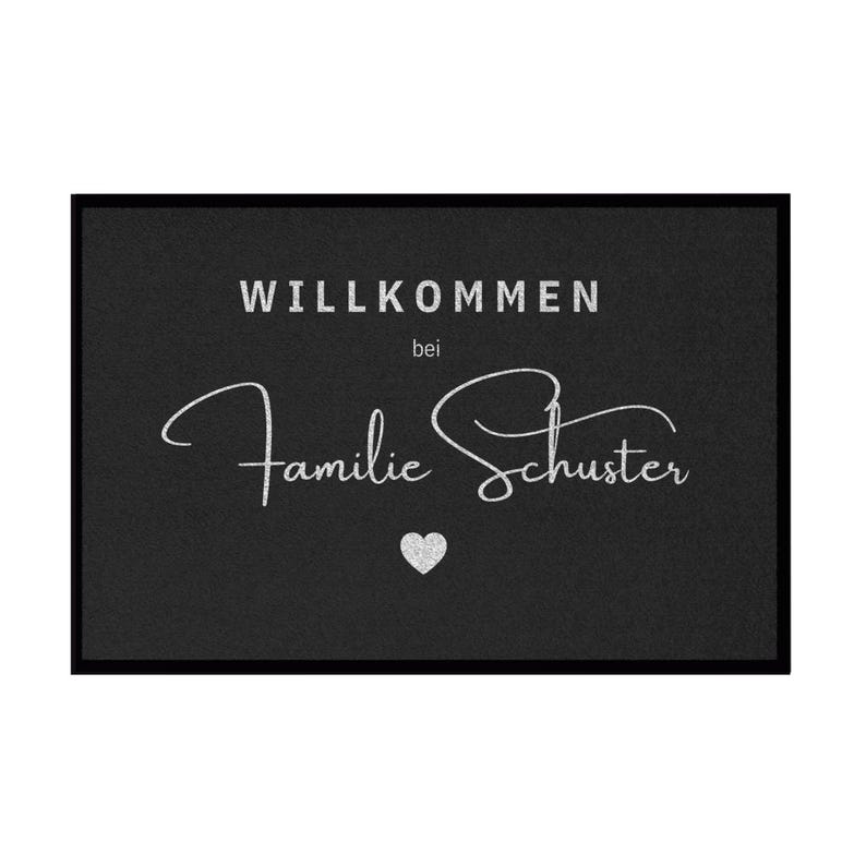 Personalized family doormat with rubber edging, 3 sizes, non-slip, washable, doormat with names, housewarming gift, wedding doormat image 4