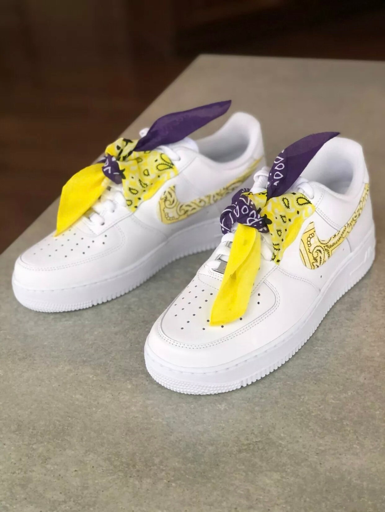 custom nike air force 1 bandana