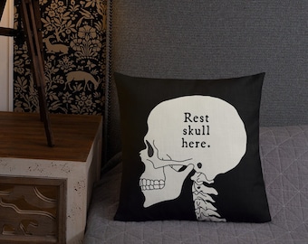 Premium Pillow (Size & Shape Options) - Rest skull here.