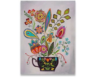 Original Painting on Stretched Canvas - Cup of Java