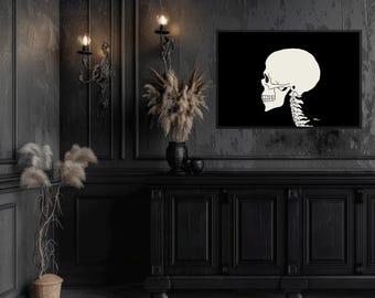 Framed Museum Quality Print (Size Options) - Skull (Version 1)