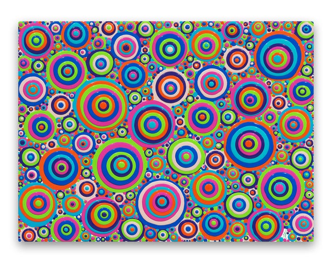 Featured listing image: Original Painting on Stretched Canvas - 1960's