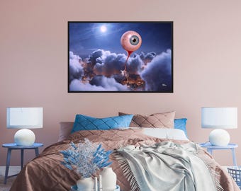 Framed Museum Quality Print (Size Options) - Taking the Red Eye (From the book, "REM.")
