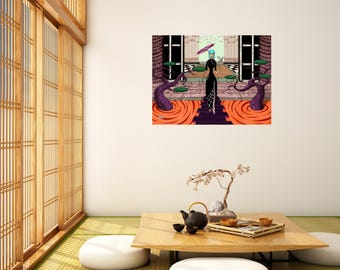 Museum Quality Print (Size Options) - Miho and Her Cat, Sasha (From the book, "Peculiar People & the Pets Who Love Them.")