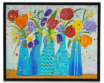 Original Framed Painting on Stretched Canvas - Spring has Sprung