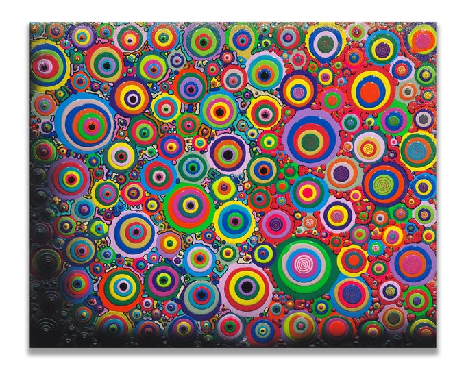 Featured listing image: Original Painting on Stretched Canvas - Glistening in the Darkness
