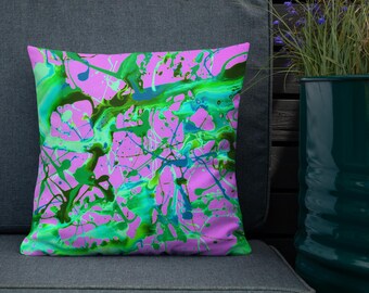 Premium Pillow (Size & Shape Options) - Alien Blood Splatter