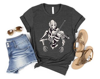 Skeleton Playing Violin T-Shirt: Musician Gift