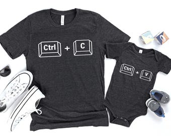 Funny Fathers Day Matching Shirts, Copy Paste Shirt, Ctrl C Ctrl V Shirt, Family Tee, Fathers Day Shirt, Fathers Day Gift, Father Son Shirts
