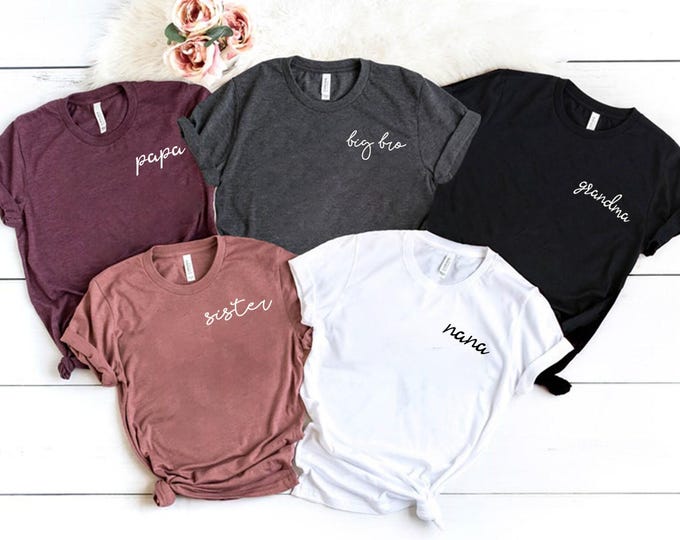 Matching Family Tees, Family Shirts, Mom Dad Shirt, Family Matching Shirt, Papa Shirt, Nana Shirt, Grandma Tee, Auntie Tee, Cute Family Tees