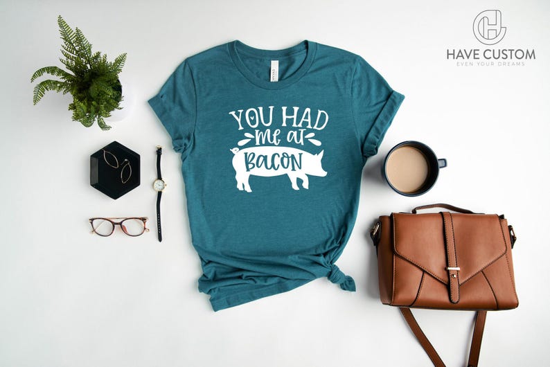 Funny Bacon T-Shirt: You Had Me at Bacon, Meat Lover Tee image 4