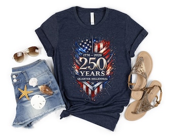 America 250 Shirt, Patriotic Graphic Tee, USA 250th Birthday Shirt, 4th of July Womens Mens Top, Independence Day Gift Idea