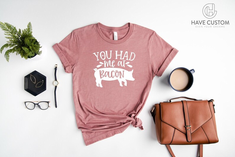 Funny Bacon T-Shirt: You Had Me at Bacon, Meat Lover Tee image 1