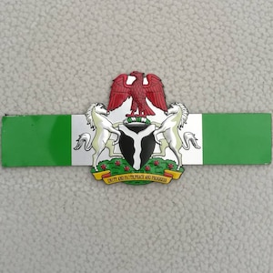 3D nigerianische Flagge Metall Auto Aufkleber Aufkleber Abzeichen Emblem magnetische Zubehör