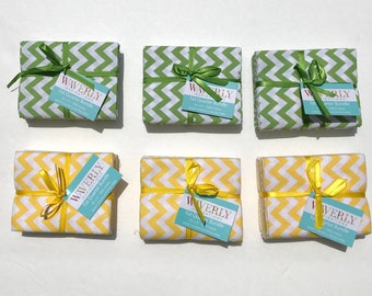 Fat Quarter Fabric. Green and Yellow Waverly Fabric Bundles of 5. Vibrant Colors. Quilting Fabric. 18" x 21". 100% Cotton.