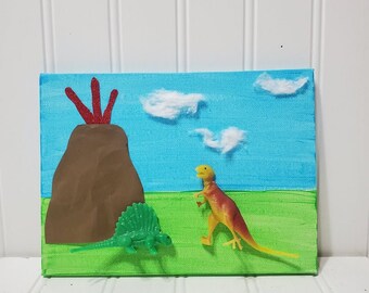 Dino-land Canvas for Kids