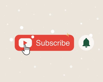 May include: Red button with a play icon and the word "Subscribe" on a white background with a green bell icon to the right. A white cursor hovers over the button.