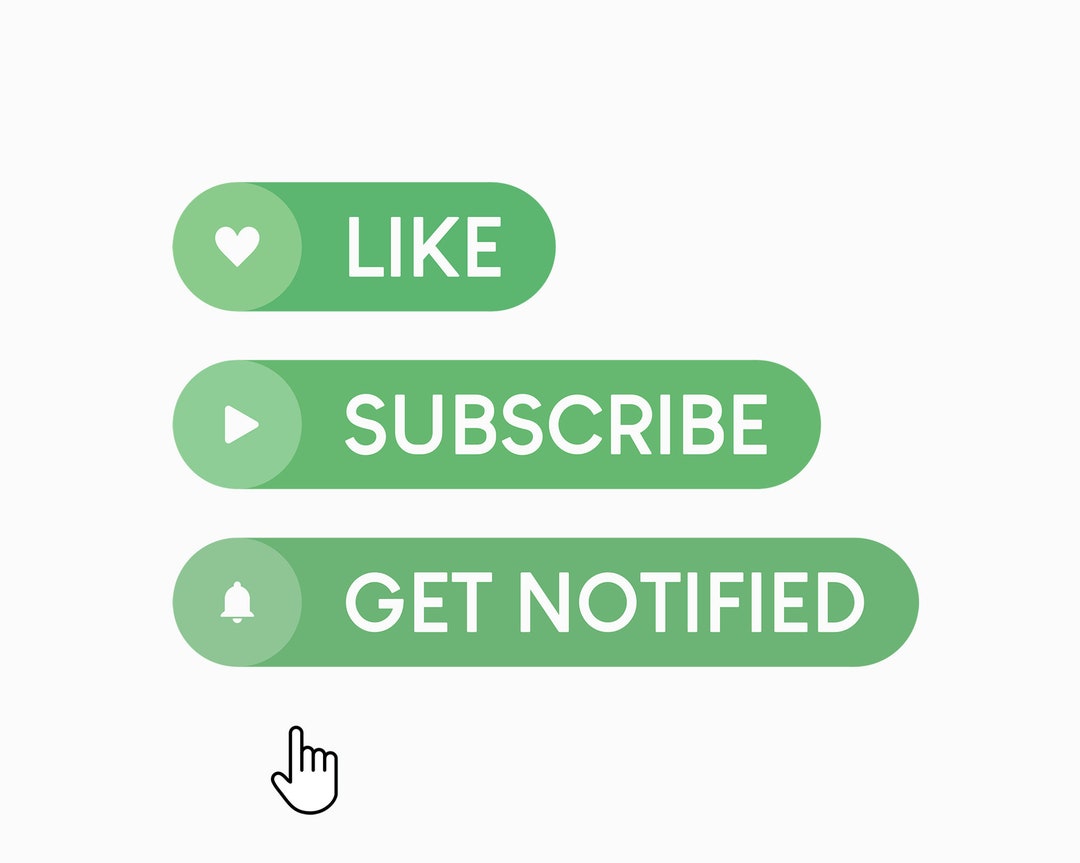 Animated Subscribe Buttons for Youtube Videos / Like Button and Bell ...