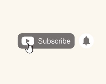 Animerad mörkgrå YouTube-prenumerationsknappöverlägg (digital nedladdning)