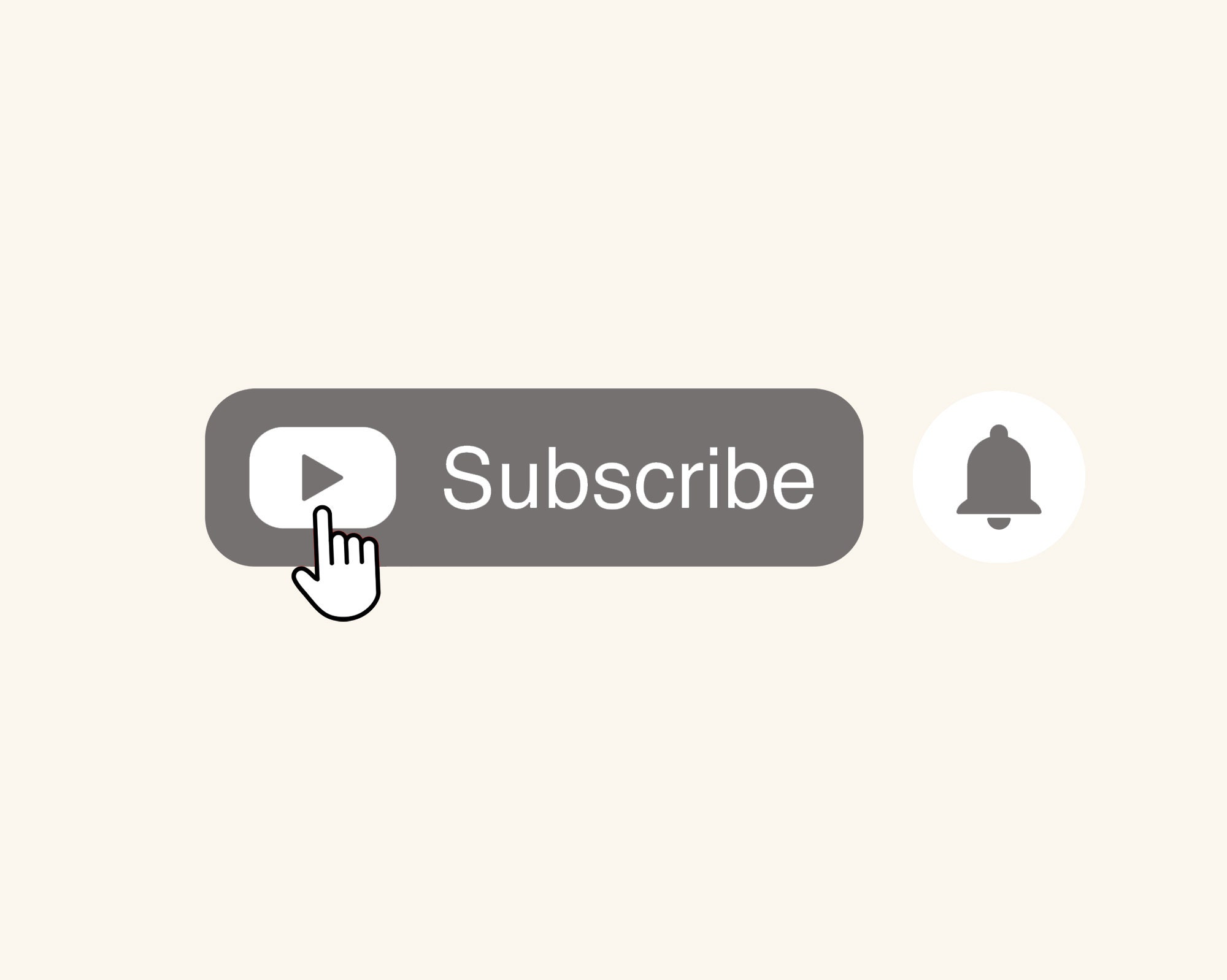 Animated Dark Grey Youtube Subscribe Button Overlay (digital Download ...