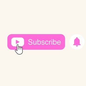 Botón de suscripción para YouTube, botón de notificación animado, superposición de video para redes sociales (descarga digital)