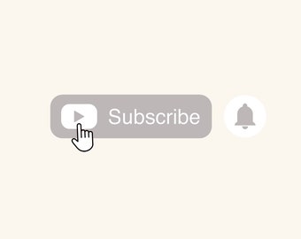 Animerad YouTube-prenumerationsknapp: Ljusgrå videoöverlagring (GIF, MOV)