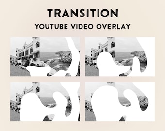 Animierte flüssige Form Übergang: Weiß YouTube Overlay (MOV-Datei)