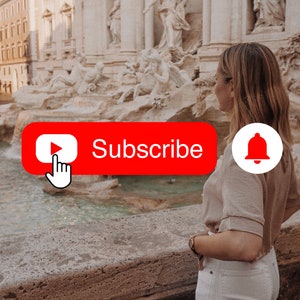 Animated Subscribe button, Youtube Video overlay, Animated Button, Like Bell Reminder, Notification, Youtube animation, Digital download